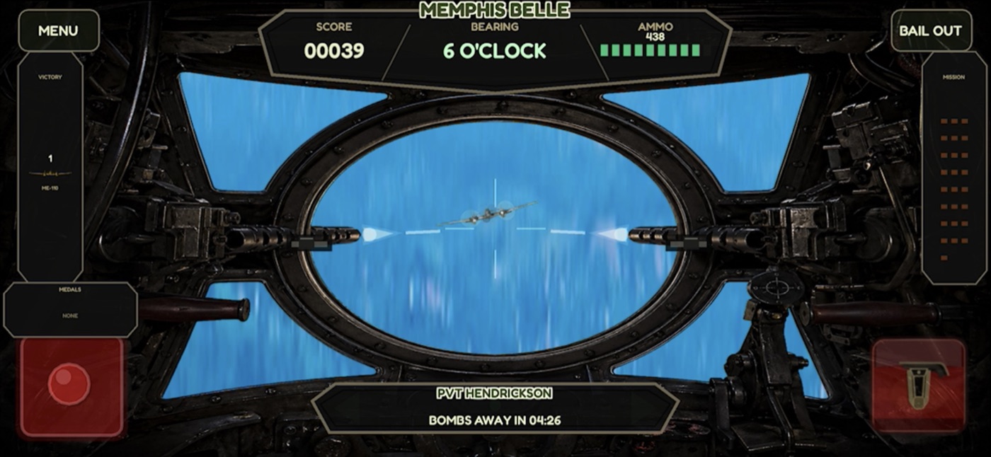 Ball Turret Gunner enemy fighter under fire screenshot